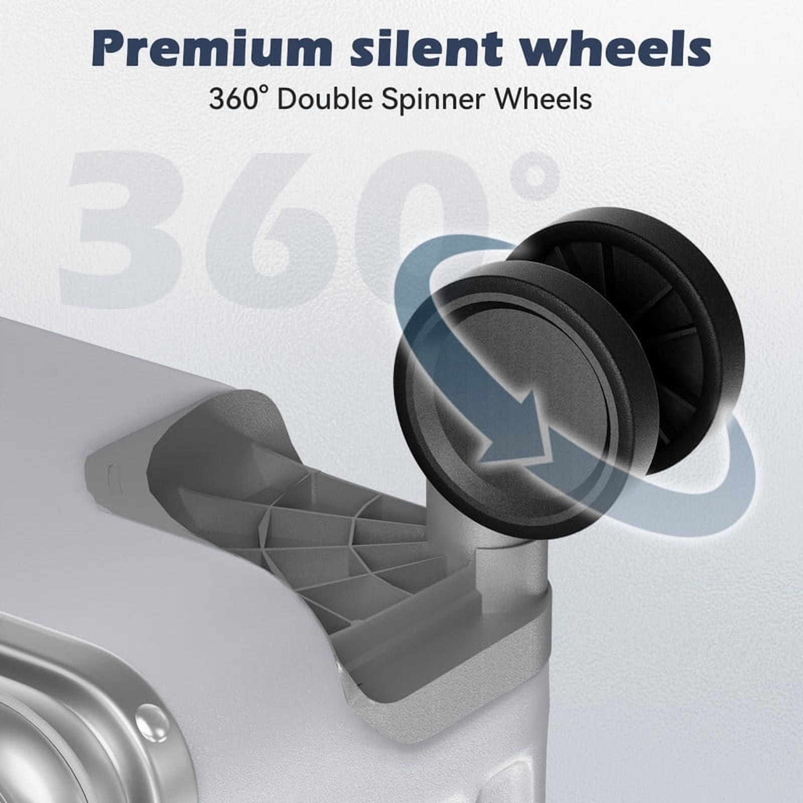 Luggage Aluminium Frame PC ABS Hardshell Suitcase with Spinner Wheels TSA Lock Zipperless Luggage 28 inch Silver